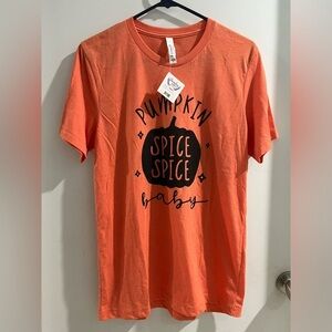 Pumpkin Spice Spice Baby, Orange T-Shirt, size medium, new!